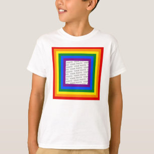 RAINBOW VLAG LIJST + uw teken of afbeelding T-shirt