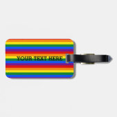 RAINBOW VLAGKLEUREN + jouw tekst Bagagelabel (Achterkant horizontaal)