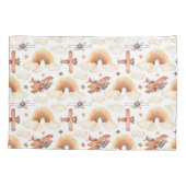 Rainbow-vliegtuigpatroon voor de Waterverf van Cut Kussensloop (Achterkant)