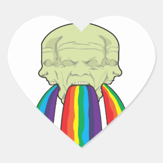 Rainbow Vomit of DOOM!! Hart Sticker