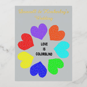 Rainbow voor interraciale liefdeshars Aangepast hu Folie Feestdagen Briefkaart