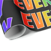 Rainbow Voornaam "ALLEMAAL"; vun & kleurrijk Cadeaupapier (Rol Hoek)