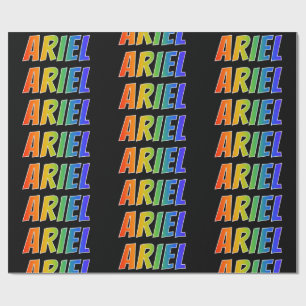 Rainbow Voornaam "ARIEL"; vun en kleurrijk Cadeaupapier