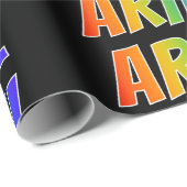 Rainbow Voornaam "ARIEL"; vun en kleurrijk Cadeaupapier (Rol Hoek)