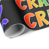 Rainbow Voornaam "CRAIG"; vun en kleurrijk Cadeaupapier (Rol Hoek)
