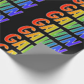 Rainbow Voornaam "GAVIN"; vun & kleurrijk Cadeaupapier (Hoek)