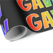 Rainbow Voornaam "GAVIN"; vun & kleurrijk Cadeaupapier (Rol Hoek)