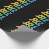 Rainbow Voornaam "JILL"; vun en kleurrijk Cadeaupapier (Hoek)