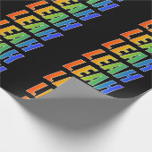 Rainbow Voornaam "LEAH"; vun en kleurrijk Cadeaupapier (Hoek)