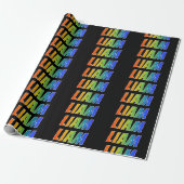 Rainbow Voornaam "LIAM"; vun & kleurrijk Cadeaupapier (Uitgerold)