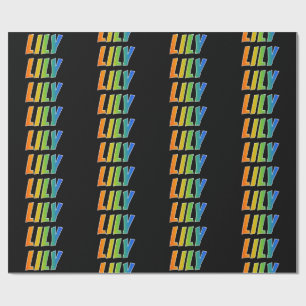 Rainbow Voornaam "LILY"; Fun & Colorful Cadeaupapier