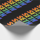 Rainbow Voornaam "SETH"; vun en kleurrijk Cadeaupapier (Hoek)