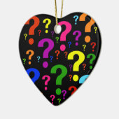 Rainbow-vragenmerken Keramisch Ornament (Links)