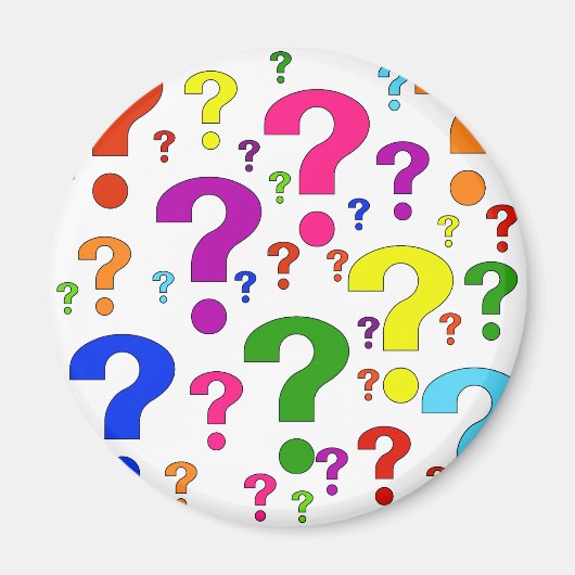 Rainbow-vragenmerken Magneet (Voorkant)