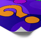 Rainbow-vragenmerken Poster (Hoek)