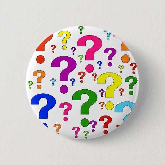 Rainbow-vragenmerken Ronde Button 5,7 Cm (Voorkant)
