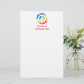 Rainbow-vredessymbool Briefpapier (Staand voorkant)