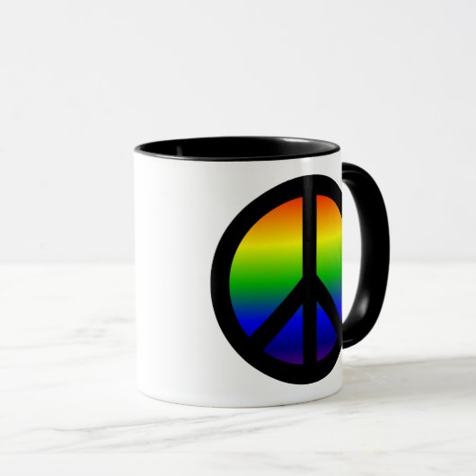 Rainbow-vredessymbool Mok (Voorkant rechts)