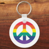 Rainbow-vredessymbool Sleutelhanger (Voorkant)