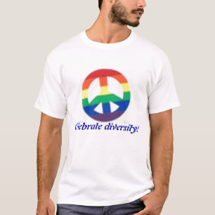 Rainbow-vredesteken, gevierde diversiteit! t-shirt