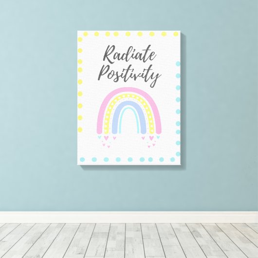 Rainbow Wall Art Canvas Afdruk (Insitu (Houten vloer))