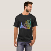 Rainbow Wash French Horn T-shirt (Voorkant volledig)