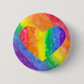 Rainbow Wash Heart Button (Voorkant)
