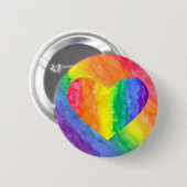 Rainbow Wash Heart Button (Voorkant /achterkant)