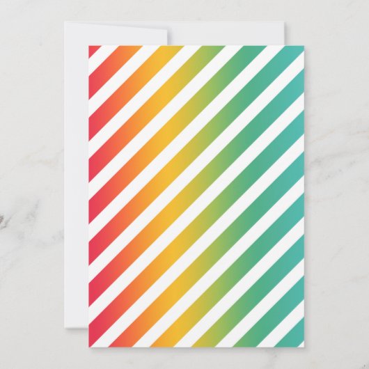 Rainbow Water Slide Anniversaire Invitation (Dos)