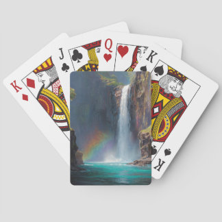 Rainbow Waterfall Fantasy Scene Playing Cards Pokerkaarten