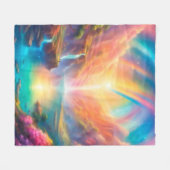 Rainbow waterfall landscape fleece deken (Voorkant (Horizontaal))