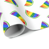 Rainbow Watermelon Pattern Cadeaupapier (Rol Hoek)