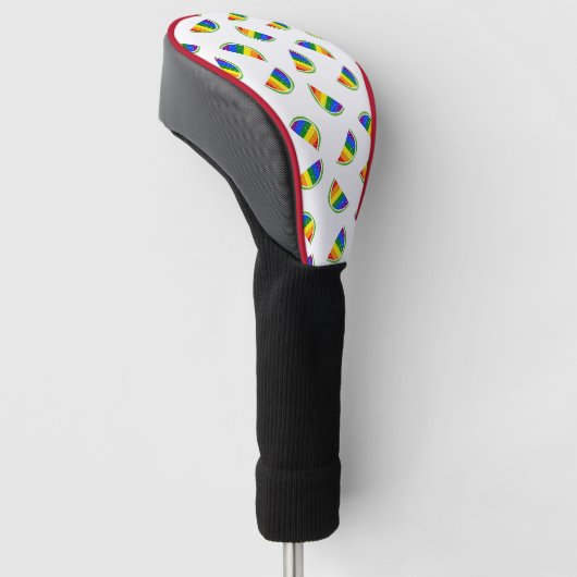 Rainbow Watermelon Pattern Golfheadcover (Schuin)
