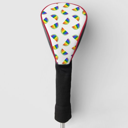 Rainbow Watermelon Pattern Golfheadcover (Voorkant)