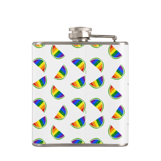 Rainbow Watermelon Pattern Heupfles (Achterkant)