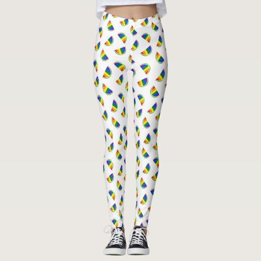 Rainbow Watermelon Pattern Leggings (Voorkant)