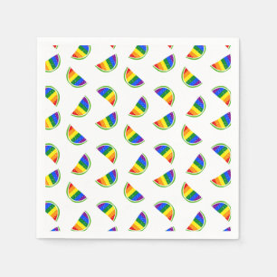Rainbow Watermelon Pattern Servet