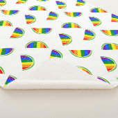 Rainbow Watermelon Pattern Sherpa Deken (3/4)