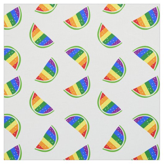 Rainbow Watermelon Pattern Stof (Swatch)