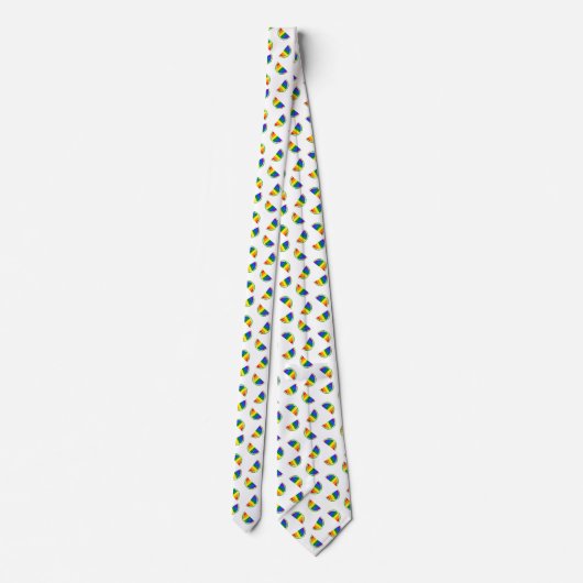 Rainbow Watermelon Pattern Stropdas (Achterkant)