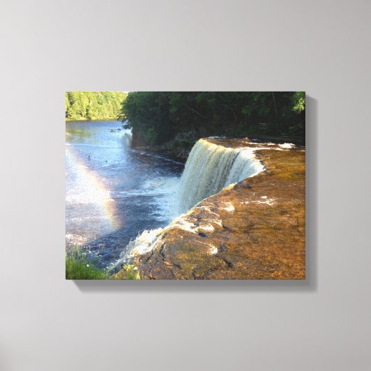 Rainbow Waterval Foto Canvas Art Print (Michigan (Voorkant)