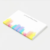 Rainbow Waterverf  - Aangepast bureau van Post-it® Notes (Schuin)