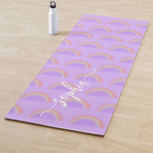 Rainbow waterverf aangepaste scriptnaam yogamat (In situ)