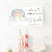 Rainbow waterverf baby sprinkle achtergrond banner (Insitu)