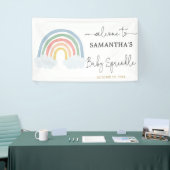 Rainbow waterverf baby sprinkle achtergrond banner (Beurs)