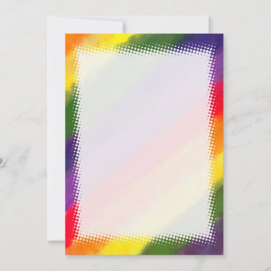 Rainbow Waterverf Blank DIY Kaart (Voorkant)