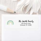 Rainbow Waterverf die het Adres van de Terugkeer s Etiket (Insitu)