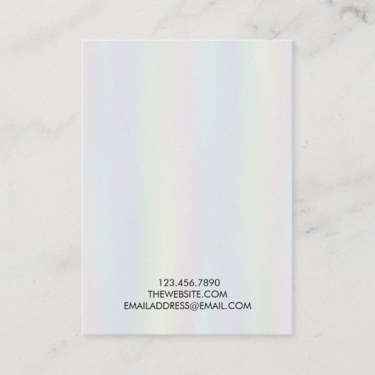 Rainbow Waterverf die Kaart verkrijgt Visitekaartje (Achterkant)