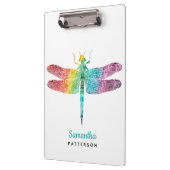 Rainbow Waterverf Dragonfly - Gepersonaliseerde Fe Klembord (Links)