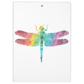 Rainbow Waterverf Dragonfly - Gepersonaliseerde Fe Klembord (Achterkant)